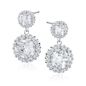 Cercei lungi argint cu pietre DiAmanti Z1676E2R_W-DIA (Argint 925‰ 8,3 g.)